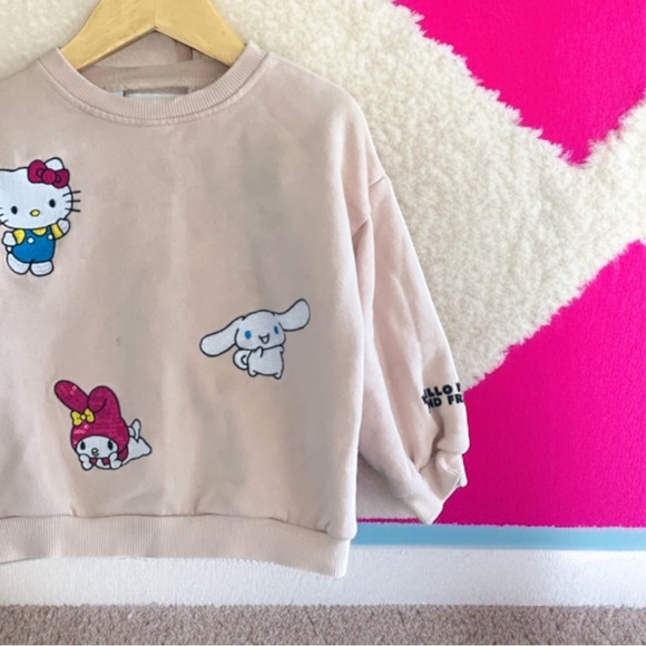 Zara kids Hello Kitty And Friends Embroidered Sweatshirt - Picture 4 of 12